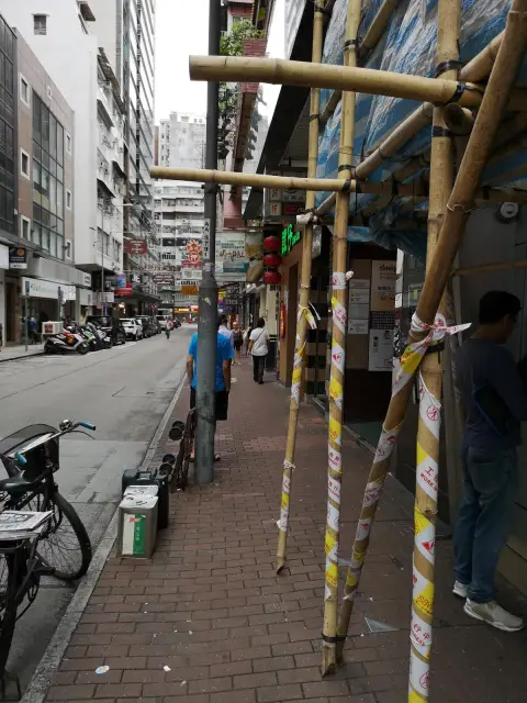 Bamboo scaffolding on Ashley Road