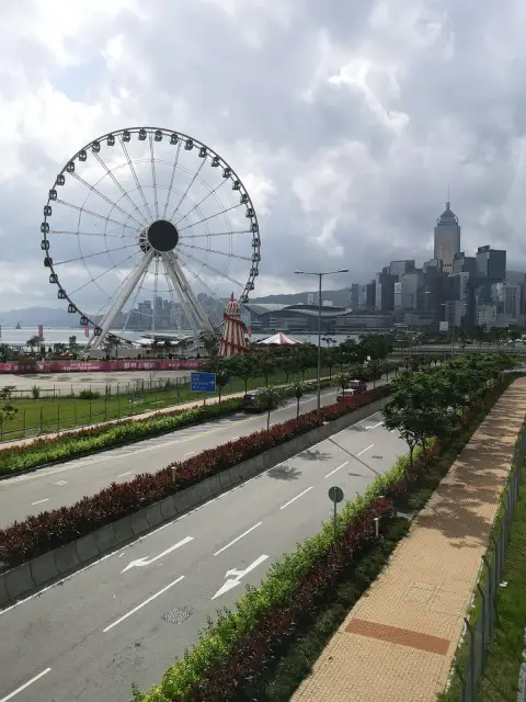 Observation Wheel and harbourfront in Central